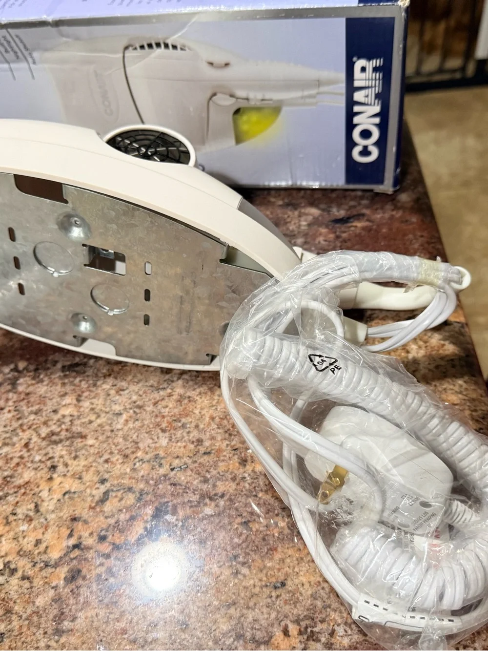 Conair Wall-Mount Hair Dryer in White